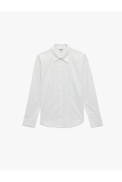 Koton Women's Long Sleeve Oversized Shirt