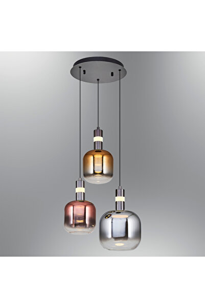 Özcan Aydınlatma 2851-3A-28 Daruu 3'lü Cam Sarkıt Mixed
