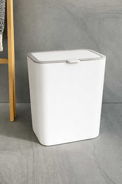 Prima Nova Primanova Flip 6 Lt Bathroom Kitchen Countertop Trash Can - White