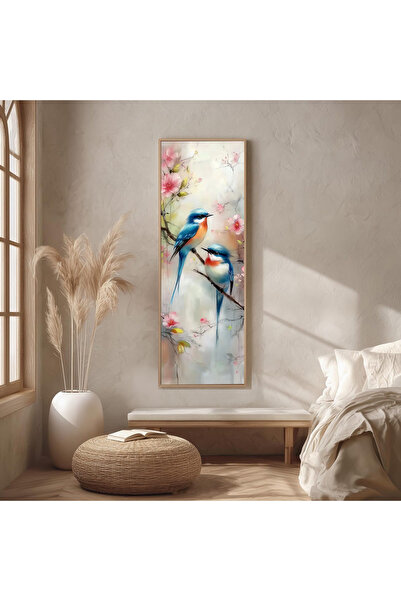 Dekorsiahome Ahşap Çerçeveli Panoramik Oturma Odası Salon Tablosu UZ0391