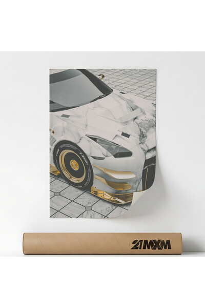 21mxm Poster Auto Premium - GT-R GT3 01 – Design Minimalist, 30 x 40 cm, Fara...