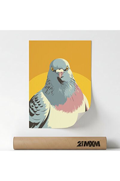 21mxm Poster decorativ, ilustratie pop art, Pigeon Pop Art, A3 (29.7 x 42 cm)...