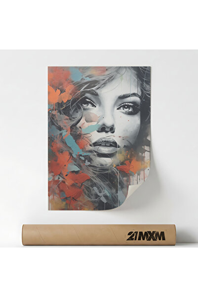 21mxm Poster 'Arta 19' Pe Panza Mata – Design Minimalist, 30 x 40 cm, Fara Rama