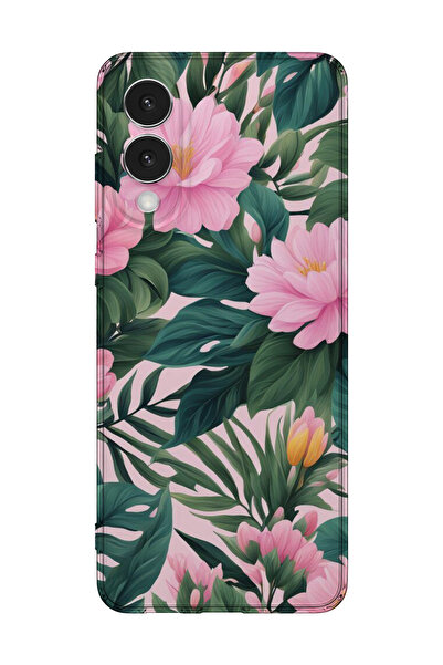 lelia غطاء هاتف شفاف مطبوع متوافق مع سامسونج جالاكسي S25 إيدج |   مجموعة فلور...