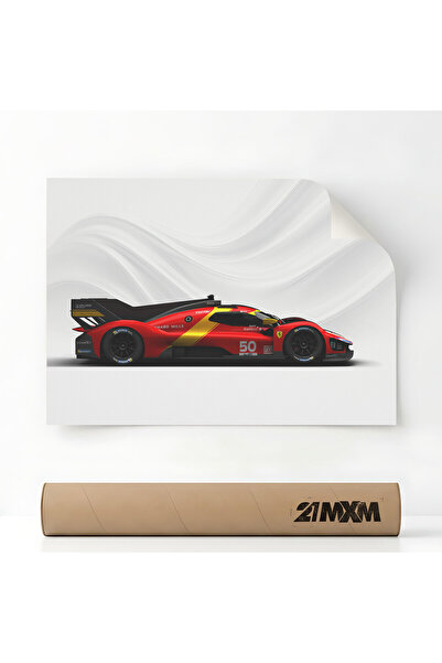 21mxm Poster Auto Premium - 1517 499P LMH 2023 Roșu – Design Minimalist, A3 (...