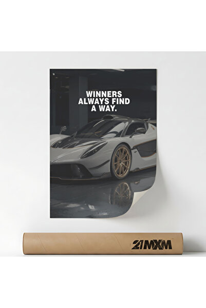 21mxm Posterul „Câștigătorii găsesc întotdeauna o cale” Pe Panza Mata – Desig...