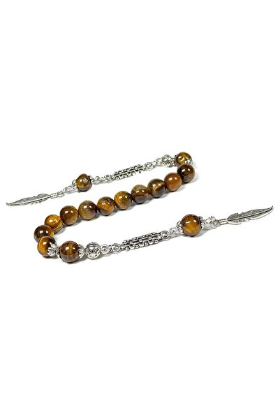 TESBİHKENTİ Natural Stone Tiger's Eye Zaza Prayer Beads