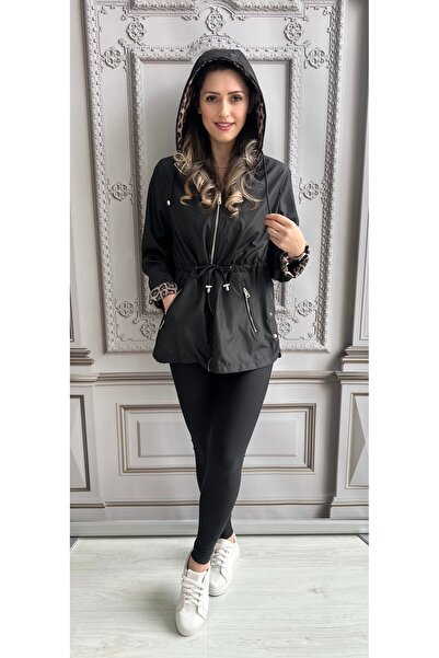 OnlyForYou Women's fleece jacket, 2-sided, with hood and adjustable drawstrin...