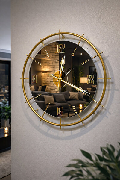 Mgs DUVAR SAATİ -LAWİ GOLD BRONZ TÜRK DUVAR SAAT BRONZ AYNALI DUVAR SAATİ