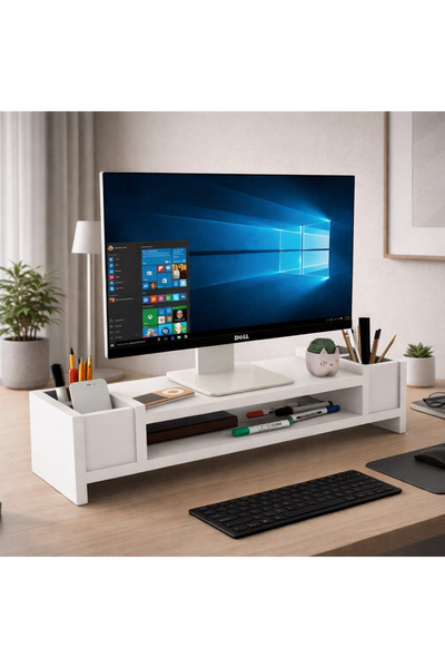 Betroya Ordena Beyaz Ergonomi Monitör Yükselticisi