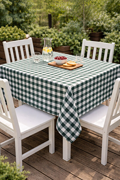 Bumedo 170X170 cm Square Gingham Tablecloth – Washable, Stain-Resistant – for...