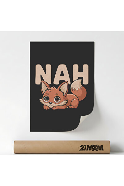 21mxm Poster Decorativ '86 Fox - Nah Fox', Material Textil, A4 (21 x 29.7 cm)...