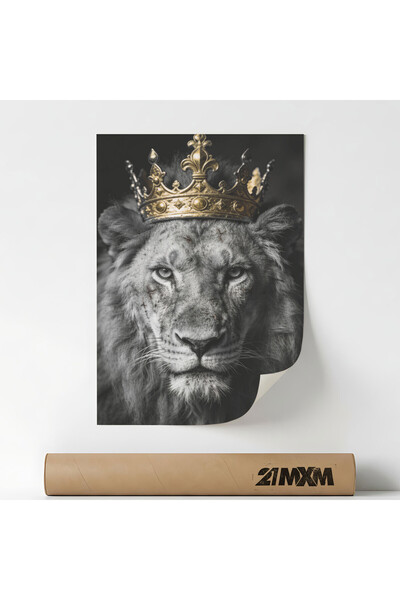 21mxm Poster decorativ 'Lion - King 2', material textil, fara rama