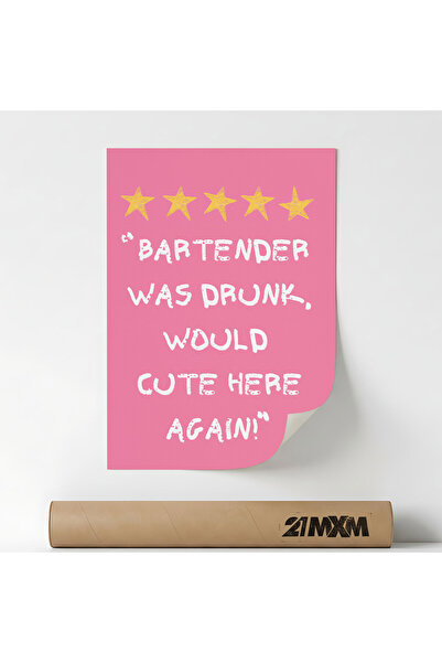 21mxm Poster Decorativ Tematica Bar & Cocktail - 'Bar 626', Material Textil, ...