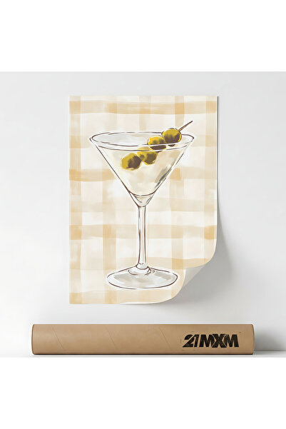 21mxm Poster Decorativ Tematica Bar & Cocktail - 'Bar 37', Material Textil, A...
