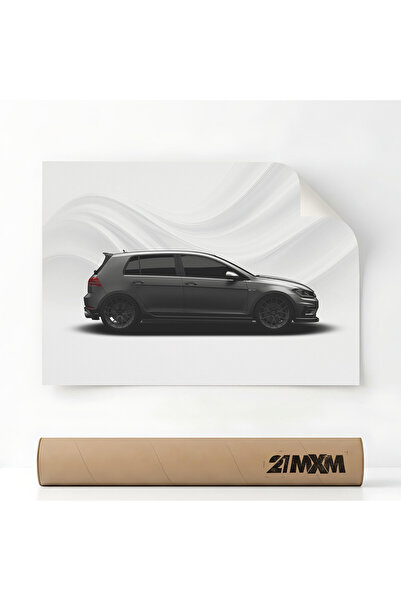 21mxm Poster Auto Premium - 1402 Golf R 7 – Design Minimalist, 30 x 40 cm, Fa...