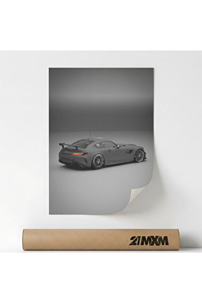 21mxm Poster Auto Premium - AMG GT4 2020 08 – Design Minimalist, Fara Rama