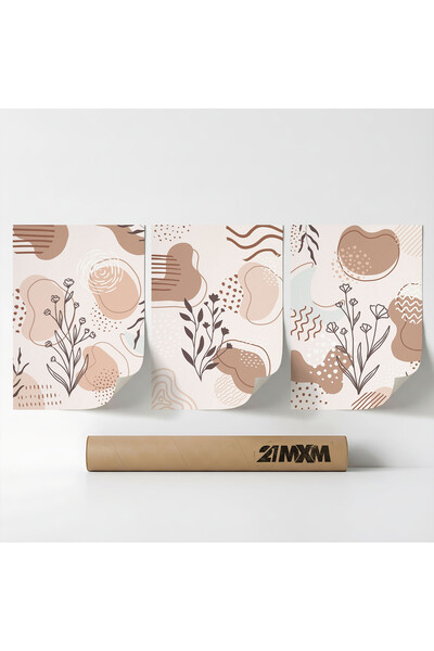 21mxm Set 3 Postere Decorative Boho 'Sun-Moon-Celestial 46', Material Textil,...