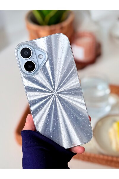 Go Aksesuar Iphone 17 Uyumlu Shine Gümüş Prizma Renk Geçişli Parlak Tasarımlı...