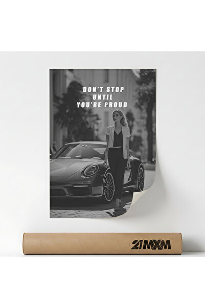 21mxm Posterul „Nu te opri până nu ești mândru” Pe Panza Mata – Design minima...