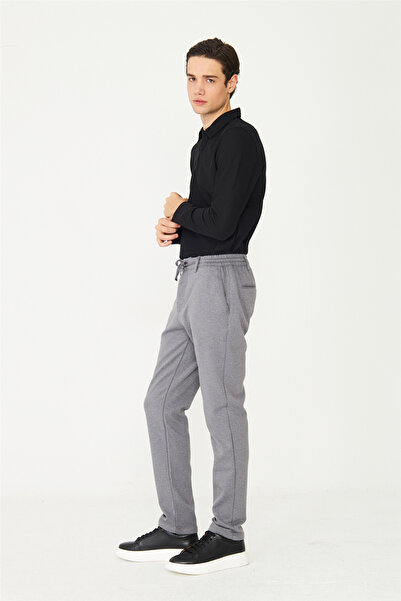 White Stone Gray Lace-Up Relaxed Fit Jogger Pants