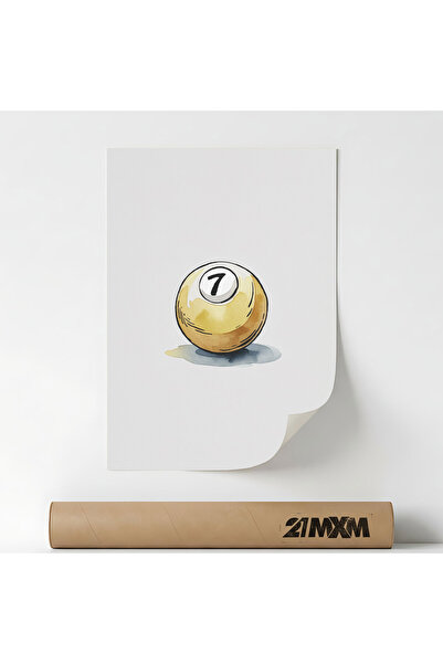 21mxm Poster 'Biliard Nr 1' Pe Panza Mata – Design Minimalist, Fara Rama