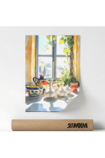 21mxm Poster 'Garlic & Painted Ceramics' Pe Panza Mata – Design Minimalist, 3...