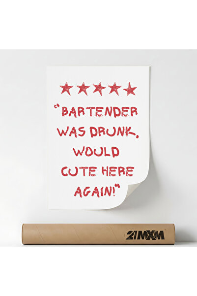 21mxm Poster Decorativ Tematica Bar & Cocktail - 'Bar 629', Material Textil, ...