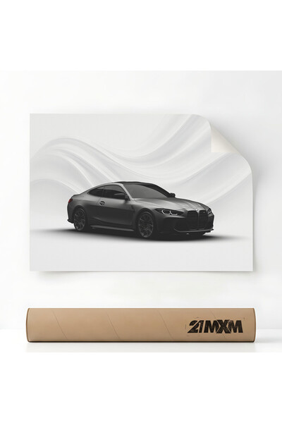 21mxm Poster Auto Premium - 1731 M4 G82 2021 Față – Design Minimalist, A4 (21...