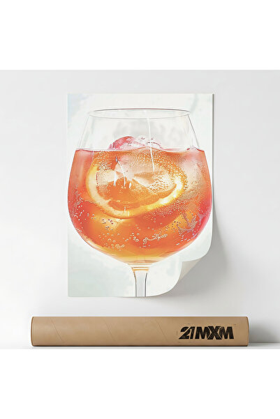21mxm Poster Decorativ Stil Italian 'Aperitivo 89', Material Textil, Fara Rama