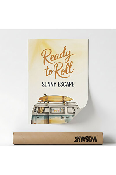 21mxm Poster 'Ready to roll' Pe Panza Mata – Design Minimalist, A4 (21 x 29.7...