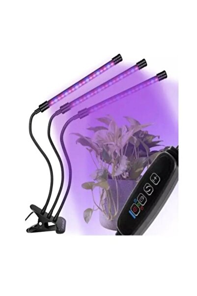 ROVERIM Lampă pentru Creșterea Plantelor cu 3 Brațe Flexibile, 3x20 LED, Lumi...