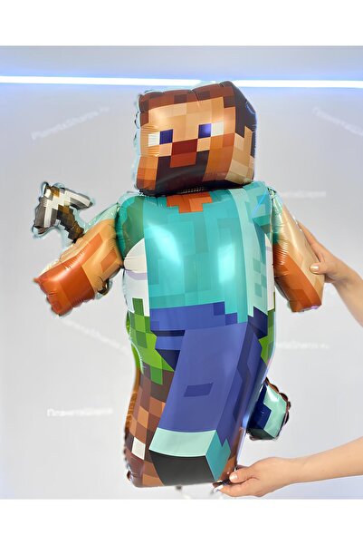 Parti Station Minecraft Steve Folyo Balon 70 cm