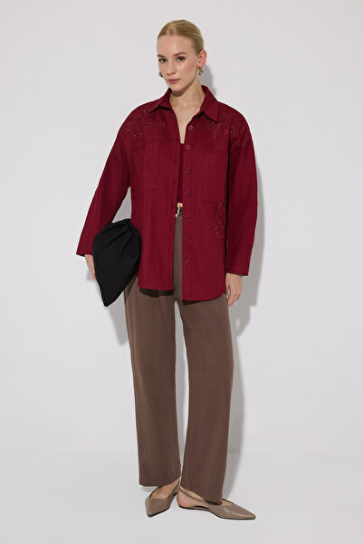 Touché Privé Embroidered Gabardine Shirt - Jacket