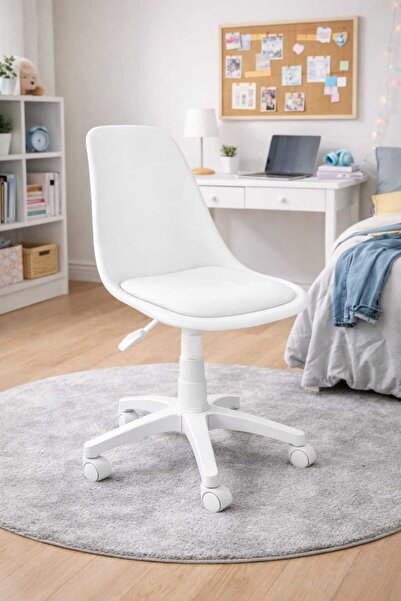 ROYALYAT NOVA Beyaz Çalışma Sandalyesi-Ergonomik Ofis Koltuğu, Ayarlanabilir ...