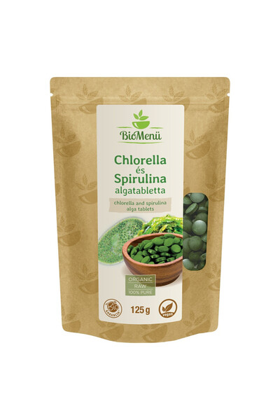 biomenu Tablete cu Chlorella si spirulina 125 gr