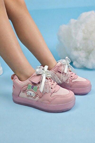 Nstil Pantofi sport pentru fete, cu panglică cu perle, cu velcro, confortabil...