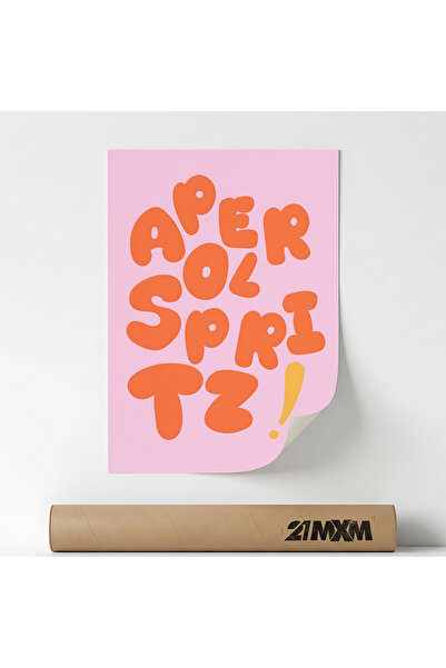 21mxm Poster Decorativ Stil Italian 'Aperitivo 92', Material Textil, Fara Rama