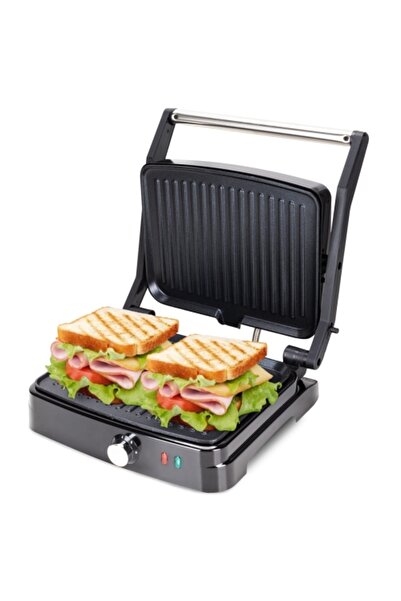 Kamille Grătar electric KM-6727, 2000W, plăci antiaderente, oțel inoxidabil, ...