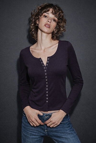 HAKKE Μακρυμάνικη ΜΠΛΟΥΖΑ με Λεπτομέρεια από Κουμπωτά Στοιχεία