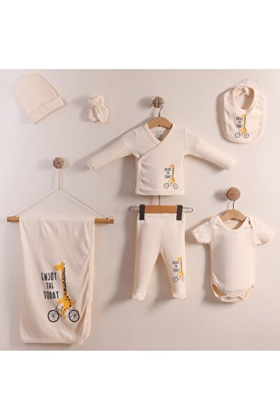 Tombyco Newborn Report Card Giraffe Patterned 7-Piece Hospital Discharge Set ...