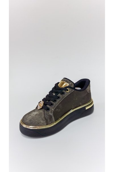 fikret bağcı Flexible Rubber Sole Lace-Up Nubuck Satin Casual Women's Shoes – Stylish Sneaker for Everyday Comfort