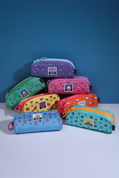 BT21 Lisanslı 21 Cm Büyük Fermuarlı Kalemlik – Geniş Hacimli 7 Farklı Model