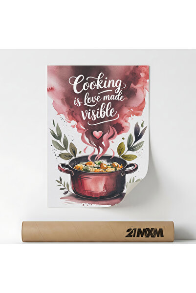 21mxm Poster decorativ Love Made Visible, modern, textil, A4 (21x29.7cm), far...