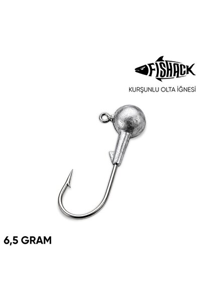 Fishack Jighead - Zoka - Kurşunlu Olta İğnesi - Gümüş - 6.5 gr