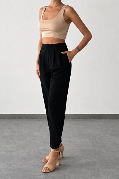 Ecenin Favorileri Carrot Pants with Button Detail on the Leg