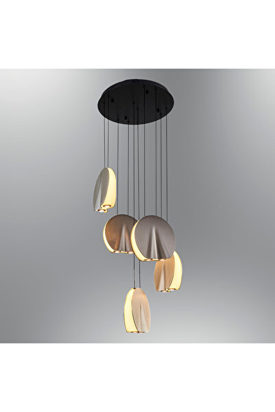 Özcan Aydınlatma 5732-5A-28 Oyster 5'li Sarkıt Mixed