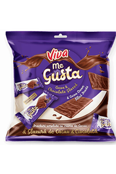 VİVA Gustare de cacao cu glazură de ciocolată, 70 g, Me Gusta