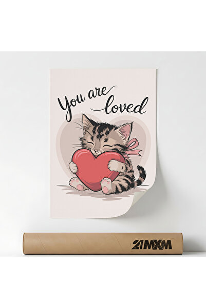 21mxm Poster Decorativ '36 You Are Loved', Material Textil, A3 (29.7 x 42 cm)...
