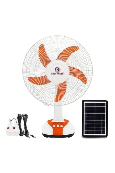 Generic EASY POWER 16'' Rechargeable AC/DC Fan, 3 Speeds, 14 LED Light, USB O...